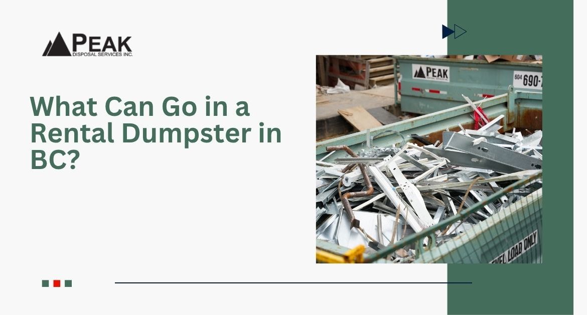 What Can (and Can’t) Go in a Rental Dumpster in BC?